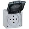 Image de Prise étanche en saillie plexo triphasée gris 1 pièce(s) prise de courant plexo 3p+n+t 20a 400v~ saillie gris monobloc 1 en saillie standard 3p+n+t -