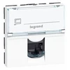 Image de Prise à encastrer mosaic blanc prise rj 45 multimédia catégorie 6 ftp mosaic 2 modules 1 pièce(s) à encastrer monobloc 1 rj45 standard - legrand