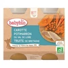 Image de Babybio carotte pottimarron & truite dès 8 mois 2x200g