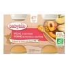 Image de Babybio pêche pomme dès 4 mois 2x130g