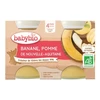 Image de Babybio banane pomme de Nouvelle-Aquitaine dès 4 mois 2x130g