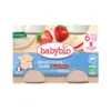 Image de Babybio brassé pomme fraise au lait de vache dès 6 mois 2 x 130g