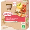 Image de Babybio gourde pomme fraise vanille 6 mois et+ lot de 4 x 90g