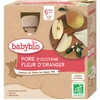 Image de Babybio gourde poire fleur d'oranger lot de 4x90g