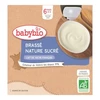 Image de Babybio brassé nature sucré dès 6 mois 4 gourdes x 85g