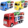 Image de Camion de transport + 4 voitures de sport