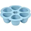 Image de Moule de congélation multi portions silicone bleu (6 x 150 ml)