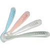 Image de Lot de 4 cuillères silicone 1er âge Set Barbe à papa Guimauve Vert de gris Lila