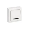 Image de Interrupteur en saillie asl bouton poussoir lumineux blanc blanc 1 pièce(s) monobloc en saillie 1 poussoir lumineux - legrand