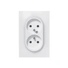 Image de Prise à encastrer neptune blanc 1 pièce(s) double prise de courant 2p+t neptune verticale blanc à encastrer monobloc 2 2p+t vertical - legrand