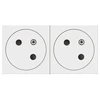 Image de Prise à encastrer mosaic blanc 1 pièce(s) double prise de courant surface pré-câblée mosaic blanc à encastrer monobloc 2 2p+t horitonzal - legrand