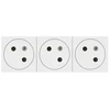 Image de Prise à encastrer mosaic blanc 1 pièce(s) triple prise de courant surface pré-câblée mosaic blanc à encastrer monobloc 2p+t 3 horitonzal - legrand