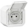 Image de Prise étanche en saillie plexo (nouvelle version) blanc prise de courant et volet de protection plexo apparent blanc 1 pièce(s) monobloc 1 2p+t en sai