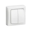 Image de Interrupteur en saillie asl double interrupteur ou va-et-vient asl blanc blanc 1 pièce(s) monobloc en saillie double va-et-vient 1 - legrand