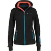 Image de Veste softshell femme Peak Mountain Amara Noir L AMARA/FL/NOIR-BLEU