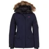 Image de Parka avec vraie fourrure femme Peak Mountain Akadoz Bleu XL AKADOZ/JK-MARINE