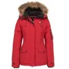 Image de Parka avec vraie fourrure femme Peak Mountain Akadoz Rouge L AKADOZ/JK-ROUGE