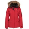 Image de Parka avec vraie fourrure femme Peak Mountain Akadoz Rouge S AKADOZ/JK-ROUGE