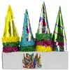 Image de Set 36 petits Chapeaux Pointus carton Métallisés multicolores assortis FETE-57121943