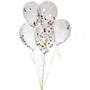Image de Kit de 6 ballons cristal REMPLIS DE CONFETTIS Noir/Blanc/Or 42962BPUB