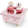 Image de Boîte à musique Bois Ballerine Rose