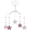 Image de Mobile musical en coton bio Étoile rose