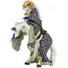 Image de Figurine Cheval du Maître des armes cimier bélier bleu Papo-39914