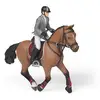 Image de Figurine Cheval de concours et son cavalier Papo-51561
