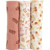 Image de Lot de 3 langes en coton bio Esmée (70 x 70 cm)