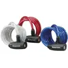 Image de Lot de 3 antivols câble vélo spirale à clé - livré avec 2 clés par antivol Masterlock 171883 Rouge 8 mm x 1,80 m