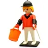 Image de Figurine vintage Le Cavalier De Concours D'obstacles Plastoy Playmobil Orange TU 000264