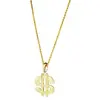 Image de Collier Dollar métal, or 8 cm FETE-10024