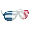 Image de Lunettes à barreaux tricolores France bleu, blanc, rouge FETE-10130