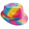 Image de Chapeau tissu sequins adulte, Borsalino, multicolore FETE-20200
