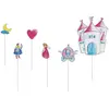 Image de Lot de 6 piques à gâteau d'anniversaire Princesses FETE-22521