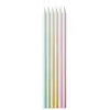 Image de Lot de 24 grandes bougies bobèche Multicolore pastel FETE-22723