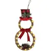 Image de Couronne de porte Bonhomme de neige lumineux 48 cm FETE-22826