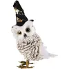 Image de Chouette déco avec chapeau 30 cm FETE-23011