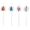 Image de Lot de 8 pailles déco de Noël FETE-23430