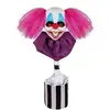 Image de Tête de clown MDR - rose - animé, sonore, lumineux - 45cm RDLF-23535