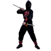 Image de Déguisement enfant Ninja noir et rouge taille 3/4 ans FETE-23758