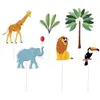 Image de Lot de 6 piques à gâteau Animaux de la Savane FETE-23909