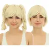 Image de Perruque courte avec couettes détachables luxe Blond FETE-24017