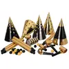 Image de Kit cotillons - Or et Noir - Sachet 5 personnes 24360PC