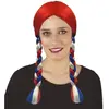 Image de Perruque avec tresses bleu, blanc et rouge FETE-32579