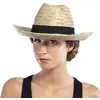 Image de Chapeau paille cowboy adulte, naturel FETE-35300
