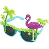Image de Lunettes exotiques flamant rose et palmier FETE-35350