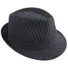 Image de Chapeau Borsalino en tissu taille adulte, rayé noir et blanc FETE-40388