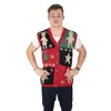 Image de Gilet sans manche de Noël adulte  bonhomme pain d'épices, taille L FETE-48164