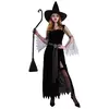 Image de Déguisement adulte sorcière noire longue, taille S/M FETE-55018